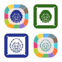 Orangutan Vector Icon