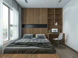 5 5 consejos para creando un elegante Maestro dormitorio retirada 3d representación foto