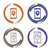 icono de vector de servicio gps único