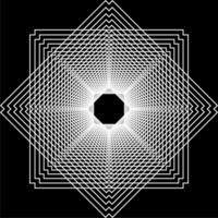 Visual of the Optical Illusion Created from Square Lines Composition, can use for Background, Decoration, Wallpaper, Tile, Carpet Pattern, Modern Motifs, Contemporary Ornate, or Graphic Design Element vector