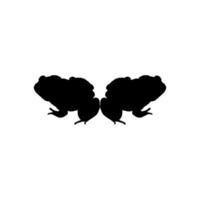 Frog Silhouette, can use for Logo Gram, Art Illustration, Pictogram, Website or Graphic Design Element. Vector Illustration