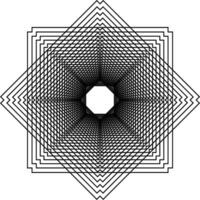 Visual of the Optical Illusion Created from Square Lines Composition, can use for Background, Decoration, Wallpaper, Tile, Carpet Pattern, Modern Motifs, Contemporary Ornate, or Graphic Design Element vector