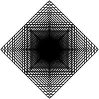 Visual of the Optical Illusion Created from Square Lines Composition, can use for Background, Decoration, Wallpaper, Tile, Carpet Pattern, Modern Motifs, Contemporary Ornate, or Graphic Design Element vector