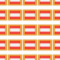 Pattern cookie with flag country Latvia in tasty biscuit vector