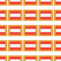 Pattern cookie with flag country Latvia in tasty biscuit vector