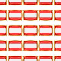 Pattern cookie with flag country Latvia in tasty biscuit vector