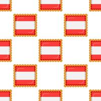 Pattern cookie with flag country Latvia in tasty biscuit vector