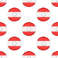 Pattern cookie with flag country Latvia in tasty biscuit vector