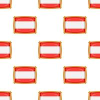 Pattern cookie with flag country Latvia in tasty biscuit vector