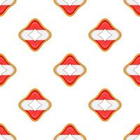 Pattern cookie with flag country Latvia in tasty biscuit vector