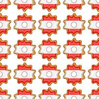 Pattern cookie with flag country Latvia in tasty biscuit vector
