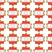 Pattern cookie with flag country Latvia in tasty biscuit vector