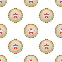 Pattern cookie with flag country Latvia in tasty biscuit vector
