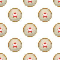 Pattern cookie with flag country Latvia in tasty biscuit vector