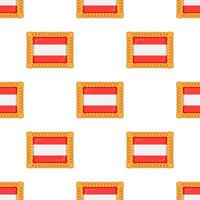 Pattern cookie with flag country Latvia in tasty biscuit vector