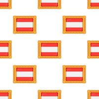 Pattern cookie with flag country Latvia in tasty biscuit vector