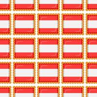 Pattern cookie with flag country Latvia in tasty biscuit vector