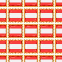 Pattern cookie with flag country Latvia in tasty biscuit vector