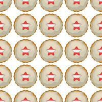 Pattern cookie with flag country Latvia in tasty biscuit vector