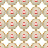 Pattern cookie with flag country Latvia in tasty biscuit vector