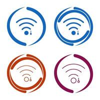 icono de vector de signo wifi único