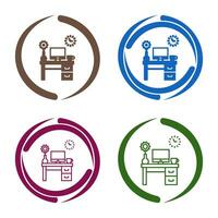 icono de vector de mesa de trabajo