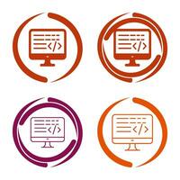 icono de vector de codificación