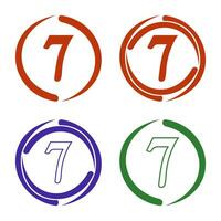 Number Seven Vector Icon