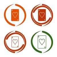 Hearts Card Vector Icon