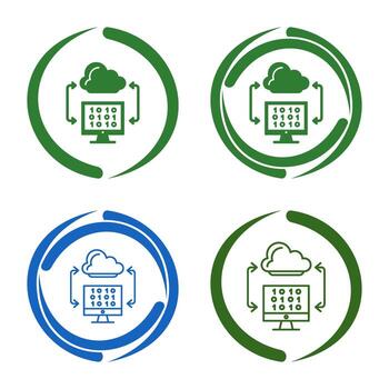 Cloud Coding Vector Icon