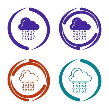 Cloud Coding Vector Icon