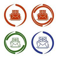 Mail Coin Vector Icon