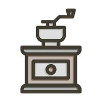 Coffee Grinder Vector Thick Line Filled Colors Icon For Personal And Commercial Use.