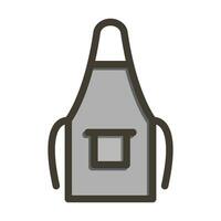 Apron Vector Thick Line Filled Colors Icon For Personal And Commercial Use.