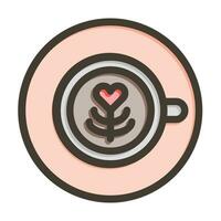 latté vector grueso línea lleno colores icono para personal y comercial usar.