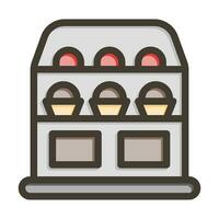 Showcase Vector Thick Line Filled Colors Icon For Personal And Commercial Use.