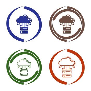 Cloud Database Vector Icon
