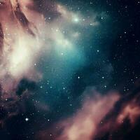 Abstract galaxy and nebula space background, Ai Generative photo