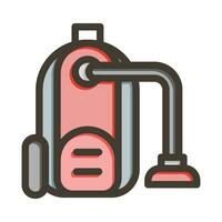 Vacuum Cleaner Vector Thick Line Filled Colors Icon For Personal And Commercial Use.