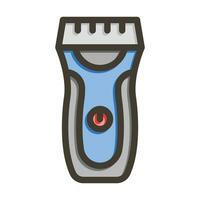 eléctrico maquinilla de afeitar vector grueso línea lleno colores icono para personal y comercial usar.