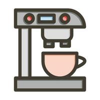 Coffee Maker Vector Thick Line Filled Colors Icon For Personal And Commercial Use.