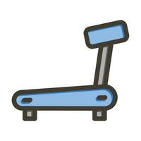 Treadmill Vector Thick Line Filled Colors Icon For Personal And Commercial Use.