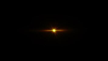 Loop cengter glow orange gold optical flare shine light video
