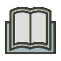 Book Vector Thick Line Filled Colors Icon For Personal And Commercial Use.