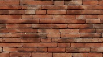 Red brick wall seamless background, texture pattern for continuous replicate, Generative AI illustration photo
