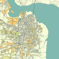 mapa de Surabaya, este Java, Indonesia vector