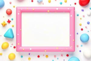 Mockup photo frames, Empty abstract shape framing for your design. template for picture, painting, poster, lettering or photo gallery, Generative AI illustration