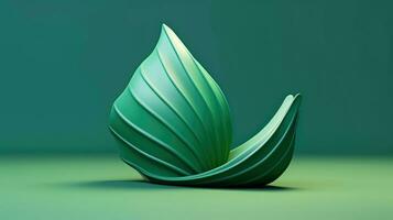 3d mockup leaf of tree and plant. Ecology, bio and natural products concept, Close up view of leaves composition, minimal style, Generative AI illustration photo