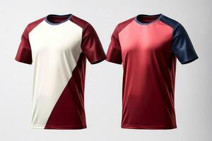 Mockup sports football team uniforms multicolors shirt, Generative AI illustration photo