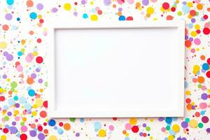 Mockup photo frames, Empty abstract shape framing for your design. template for picture, painting, poster, lettering or photo gallery, Generative AI illustration